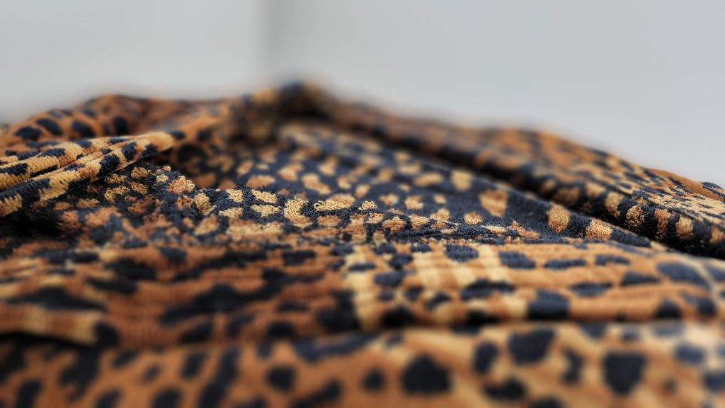 Sortie De Bain Femme LEOPARD 100% coton 02-Pieces