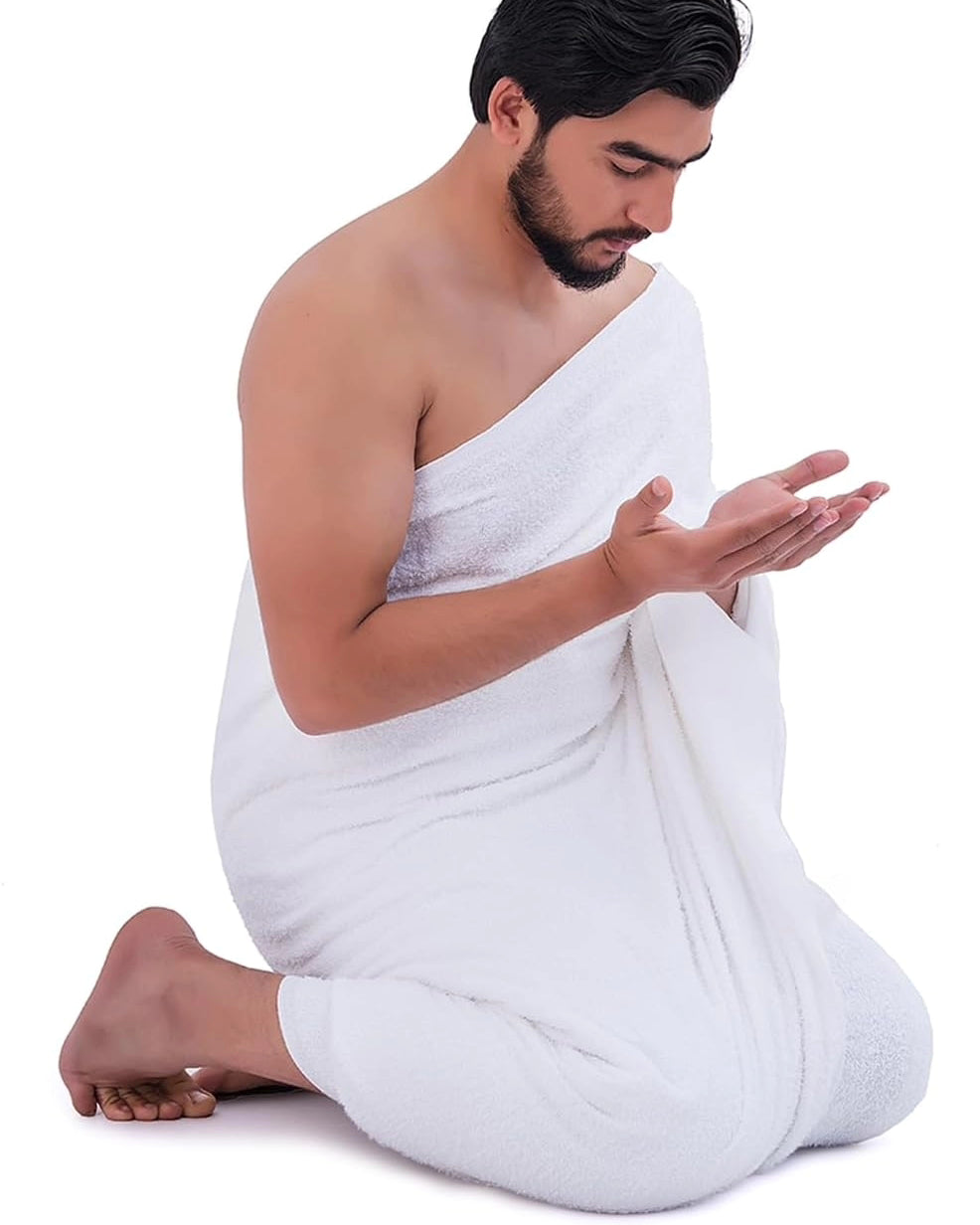 طقم إحرام رجالي للحج والعمرة 2 قطعة