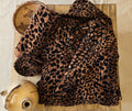 Sortie De Bain Femme LEOPARD 100% coton 02-Pieces